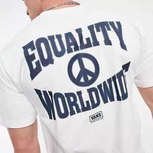 Vans Equality back print T-shirt Men's Short-Sleeve Tee Shirt - White